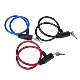 1set Cycling Cable Anti-Theft Bike Bicycle Scooter Safety Lock With 2 Keys 8*65cm