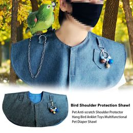 Pet Anti-scratch Shoulder Protector Hang Bird Anklet Toys Multifunctional Pet Diaper Bird Training Shawl For Parakeets Macaws
