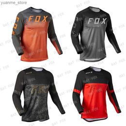 Cycling Shirts Tops Mens Jersey BAT Downhill Jersey Mountain Bike Shirt Quick-Dry Offroad DH Motocross Sportwear Clothing Y240410