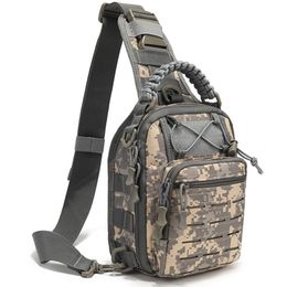 Tactical EDC Shoulder Bag Chest Pack Single Shoulder Messenger Molle Military Sport Backpack Hiking Daypack Men Women