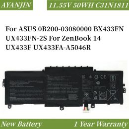 Batteries C31N1811 11.55V 50WH Laptop Battery For ASUS 0B20003080000 BX433FN UX433FN2S For ZenBook 14 UX433F UX433FAA5046R