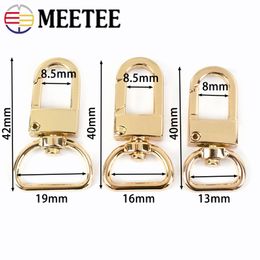 5/10Pcs Meetee 13-19mm Bag Metal Belt Strap Buckles Carabiner Snap Spring Hook Lobster Clasp Dog For Purse DIY Leather Craft