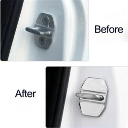 4pcs Car Door Lock Cover Sticker Buckle for Mercedes Benz A B C E ML SLK CLS GL GLA GLE GLS CLA GLK S Class for Chrysler 300c
