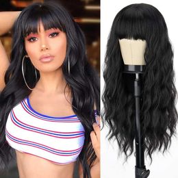 Hot selling wigs black long curly hair various Colours wigs all over wigs high-temperature silk