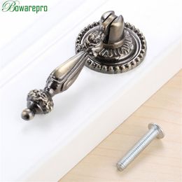 bowarepro Antique Pull Handle and Knobs Wardrobe Door Pulls Dresser Drawer Handles Kitchen Cupboard Handle Cabinet Knobs 2PCS