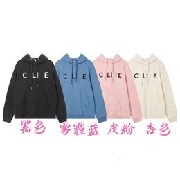 Cel Women and Men Hooded Hoodie 2023 Autumnwinter New Designer Cel Classic Hot Glue Letter Loose Hoodie Mens and Womens Solid Colour Sweater Cel K1hl G AINY