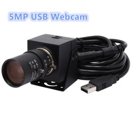 Webcams 5MP Webcam 2592x1944 HD 550mm Manual Varifocal CS Lens Aptina MI5100 USB Industrial USB Camera for Computer PC Desktop Laptop