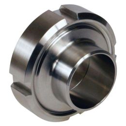 Factory OEM CNC Lathe Machining Round Nut 80 mm Sanitary Stainless Steel SS304 Flange