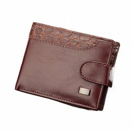 new Brand Trifold Wallet Men Clutch Mey Bag Patchwork Leather Men Wallets Short Male Purse with Coin Pocket Card Holder X8vD#