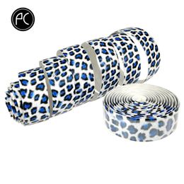 PCycling Bicycle Handlebar Tape Leopard Road Bike MTB Fixed Gear Cycling Handle Belt Tape Wrap+2 Bars Rubber Sponge Wrap