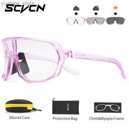 Outdoor Eyewear SCVCN Cycling Sunglasses for Men Women Outdoor Sports Running Hiking Glasses Road Bicycle Eyewear UV400 Goggles with Case Y240410Y24041874QK