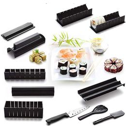 10/15Pcs/Set Sushi Maker Equipment Kit,Japanese Rice Ball Cake Roll Mold Sushi Multifunctional Mould Making Sushi Tools