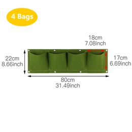 Wall Hanging Planting Bags Pockets Green Grow Bag Planter Vertical Garden Vegetable Living Bonsai Bag Flower Home Supply