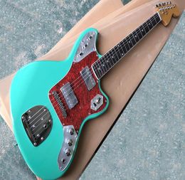 Factory Whole Green Electric Guitar with Red Pearled PickguardRosewood fretboard with White BindingOffering Customized Servi8357070