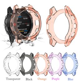 TPU Protective Case For Garmin Fenix 6 6X Smart Watch Shockproof Anti-scratch Watch Frame Cover Shell Smartwatch Accessories