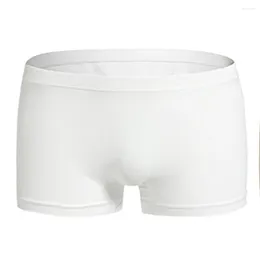 Underpants Men Ice Silk Breathable Sweat Boxers Briefs Underwear Sexy Solid Color Comfortable Shorts Fashion Panties Lingerie