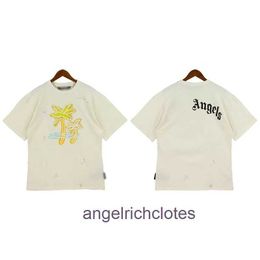 Angeli alla moda e di moda Coconut Tree Ocean Graffiti Stampa maglietta a maniche corte Coppia di sport casual set per uomini con tag reale, qualità originale 1: 1