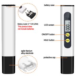 0-9990ppm Tds Meter Digital Water Tester Kits for Drinking Water for Home Tap Water Quality Test Meter Measuring Tool Accessory