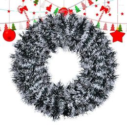 Decorative Flowers Artificial Christmas Wreath Farmhouse Winter Simulated Pine Garland Hoop Modern Decor Home Supplies