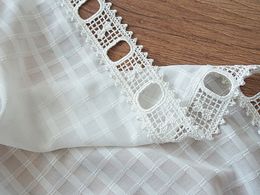 White Short Kitchen Curtain for Window White Lace Small Plaid Curtain Cafe Curtain Curtain for Living Room Cabinet Cover