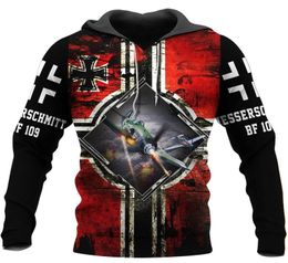 Mens Designer t shirts Fighter Plane BF 109 3D All Over Printed Hoodie Men And Women Fashion Casual Jackets L00084749184