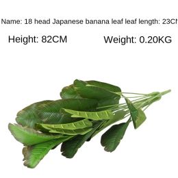 18Heads 82cm Artificial Plants Green Red Banana Leaves Home Garden Office Decorate Flower Arrangement Accessories Fake Plants