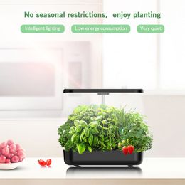 12 Pods Hydroponics Growing System Indoor Herb Garden With Led Grow Light Smart Garden Planter For Home Kitchen Automatic Timer