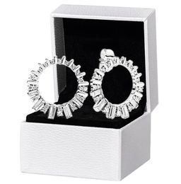 CZ diamond Sparkling Beauty Glacier Stud Earring 925 Sterling Silver Original box for Women Girls Wedding gift Earrings8549346