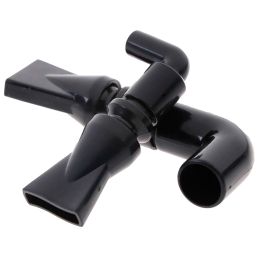 Adjustable Aquarium Nozzle 360° Fish Tank Rotating Water Outlet Nozzle Aquarium Outflow End Fitting For Filter Water Tube Black