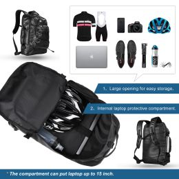 Rhinowalk Bicycle Bag Waterproof 65L Pannier Bag 3 in 1 Bike Rear Seat Bag Big Capacity Cycling Luggage Saddle Backpack