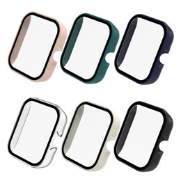 2in1 Case Glass Full Cover Silicone Strap For Xiaomi Huami Amazfit GTS 3 2 2e 2 Mini Smart Watch Band Glass Protector Cover