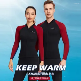 Women's Swimwear Men's Diving Suits 1.5mm Separate Body Warm Suit Long Sleeve Sun Protection Snorkeling Surf Jellyfish Swimsuit