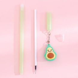 24 PCs Korean Creative Avocado Pendant Gel Pens Set Cute Student Neutral Pen Student Office Kawaii School Supplies Wholesale