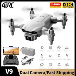 Drones 4DRC 2023 New V9 Mini Drone 4k HD Wide Angle Camera WIFI FPV Drones 1080P Dual Camera RC Dron Quadcopter Aircraft Kids Toys