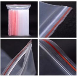 100Pcs/Bag Small Resealable Zip Lock Plastic Bags 14 SIZE Jewellery food Storage Reclosable bag Vacuum Fresh Storage Organise Bag