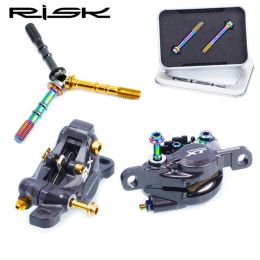 RISK Titanium Screw Bicycle Oil Disc Brake Clamp Bolts For SHIMANO/SRAM MTB Bike All series Oil Disc Brake Oil Tube Calliper Bolt
