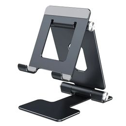 Adjustable Aluminum Stand for Mobile Phone Tablet Foldable Portable Desk Holder for Smartphone IPhone Samsung IPad