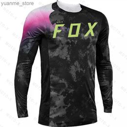 Cycling Shirts Tops Motorcycle Mountain Bike Team Downhill Jersey Offroad MX Bicycle Locomotive Shirt Cross Country Mountain Bike Hpit Y240410
