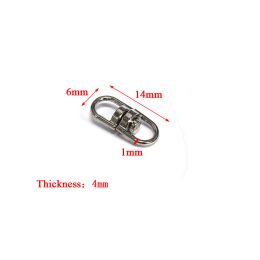 10pcs/pack Silver Metal Swivel Hook Clasp Key Chains Keyrings Connectors For Lanyards Paracord Handbag Bag Parts