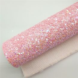 Pastel Colors Pink Chunky Glitter Leather Fabric Glitte Faux Leather Sheets for Earrings Bows DIY 21x29CM Q281