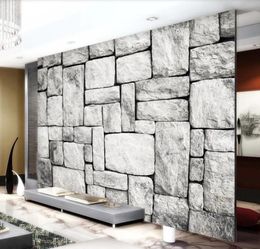 modern wallpaper for living roomv Retro TV background wall of stone brick wallpapers9286311