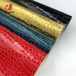 Highlight Crocodile Patterns Faux Leather Fabric Vinyl Embossed Upholstery Wallet Bows Handbags Earring Craft DIY Material Sheet