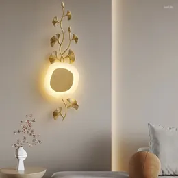 Wall Lamps Modern Art Design Copper Light Gold Applique Murale Changeable Led Lighting For Living Room And Bedroom