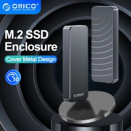 Enclosure ORICO M2 SSD Case M.2 NVMe SSD Enclosure USB3.2 Gen2 Type C 10Gbps PCIeSSD Enclosure Metal Heat Sink Solid State Drive Case