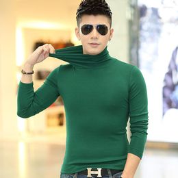 Men's T Shirts Modal Men Turtleneck Tight Tide Long Sleeves T-Shirt