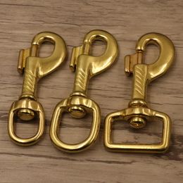 Large Brass Swivel Eye Trigger Bolt Lobster Claw Clasps Snap Hook Clip Buckle For Bag Webbing Leather Craft Collar Accessories