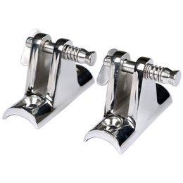 Boat Bimini Top Deck Hinges Fitting Concave Base Hardware with Removable Pins Pair Of 2