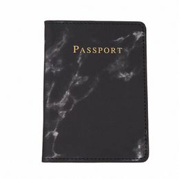 causal Passport Cover for Women Men Pu Leather Marble Style Travel ID Credit Card Passport Holder Packet Wallet Purse Bags Pouch 77bs#