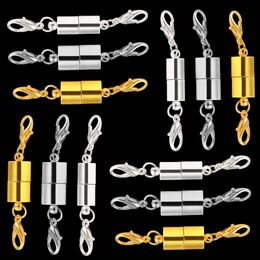2Set Fasteners Strong Magnetic Buckle With Lobster Clasps Leather Cord Bracelet Necklace End Clasp Connectors DIY Jewelry Making