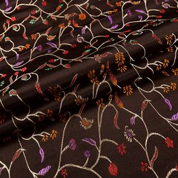 Vintage satin fabric brocade jacquard fabrics for sewing kimono cheongsam and bags stitching clothing material